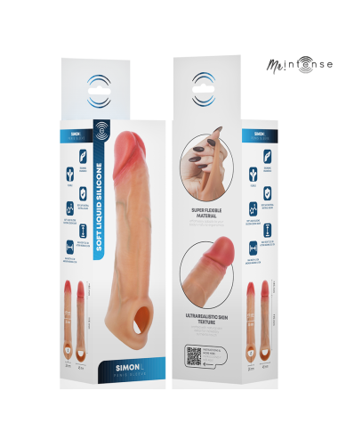 MR INTENSE - SIMON L PROTECTION PÉNALE EN SILICONE 16 CM -Ø- 4,5 CM