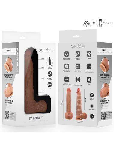 MR INTENSE - BRUCE S GODEMICHET EN SILICONE AVEC TESTICULES 17,8 CM -Ø- 4 CM