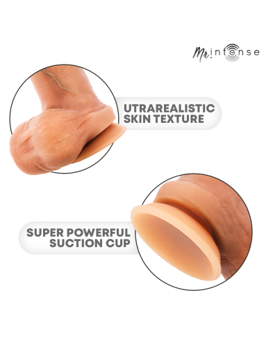 MR INTENSE - BRUCE M GODE EN SILICONE AVEC TESTICULES 20 CM -Ø- 4,5 CM