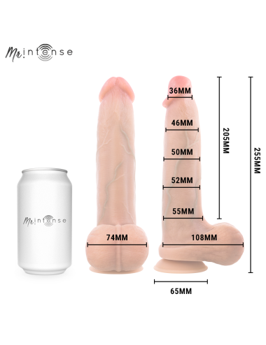 MR INTENSE - BRUCE XL GODEMICHET EN SILICONE AVEC TESTICULES 25,5 CM -Ø- 5,5 CM