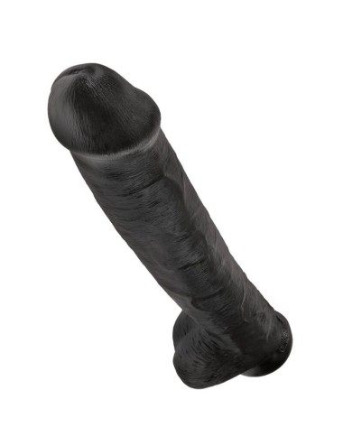 KING COCK - GODEMICHET RÉALISTE AVEC TESTICULES 38 CM NOIR