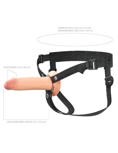 FANTASY X-TENSIONS ELITE - STRAP-ON EN SILICONE CREUX DE 17,8 CM