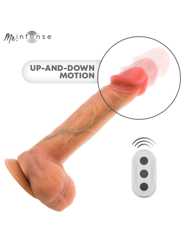 MR INTENSE - LOGAN VIBRATEUR GODEMICHET EN SILICONE AVEC EFFET CHAUFFANT ET TÉLÉCOMMANDE 20 CM -Ø- 4,1 CM