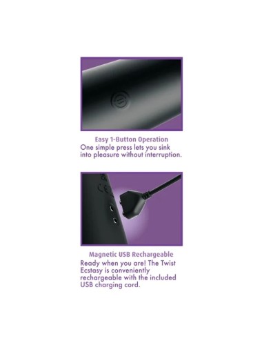 ANAL FANTASY ELITE - TWIST ECSTASY STIMULATEUR ANAL ROTATIF RECHARGEABLE