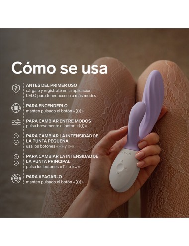 LELO - INA TWIST DOUBLE VIBRATEUR LAPIN POUR LE POINT G ET LE CLITORIS LAVANDE