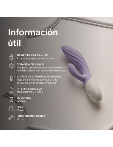 LELO - INA TWIST DOUBLE VIBRATEUR LAPIN POUR LE POINT G ET LE CLITORIS LAVANDE