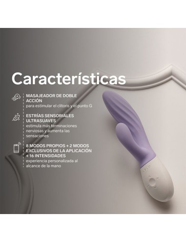 LELO - INA TWIST DOUBLE VIBRATEUR LAPIN POUR LE POINT G ET LE CLITORIS LAVANDE