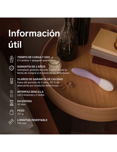 LELO - MONA TWIST VIBRATEUR POINT G RECHARGEABLE CONTRÔLÉ PAR APPLICATION LAVANDE