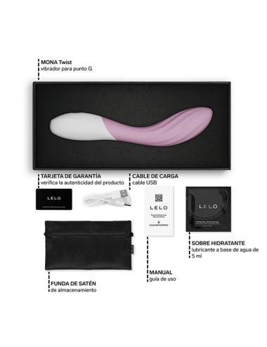 LELO - MONA TWIST VIBRATEUR POINT G RECHARGEABLE CONTRÔLÉ PAR APPLICATION LAVANDE