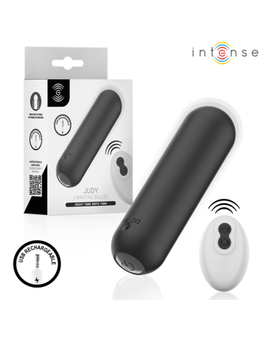 INTENSE - JUDY VIBRANT RECHARGEABLE AVEC TÉLÉCOMMANDE NOIR