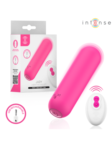 INTENSE - JUDY VIBRANTE RECHARGEABLE AVEC TÉLÉCOMMANDE ROSE