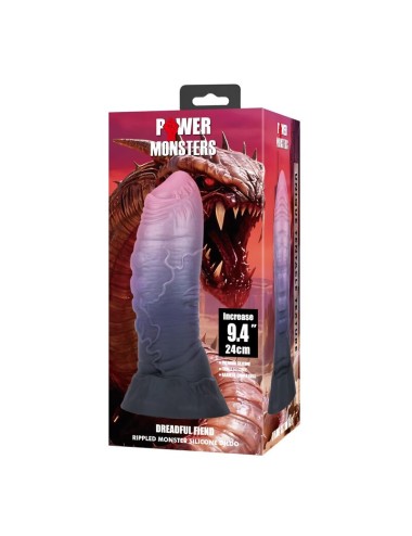 POWER MONSTERS - DREADFUL FIEND BICOLOR FANTASY GODEMICHET EN SILICONE 24 CM Ø 6 CM