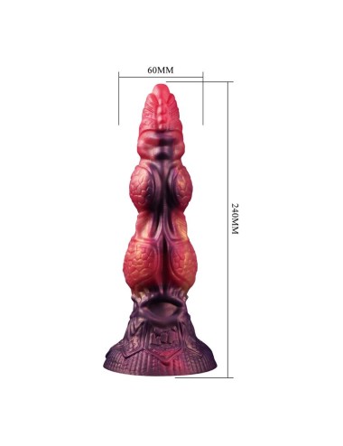 POWER MONSTERS - SAVAGE BEASTLORD TRICOLOR FANTASY GODEMICHET EN SILICONE 24 CM Ø 5 CM
