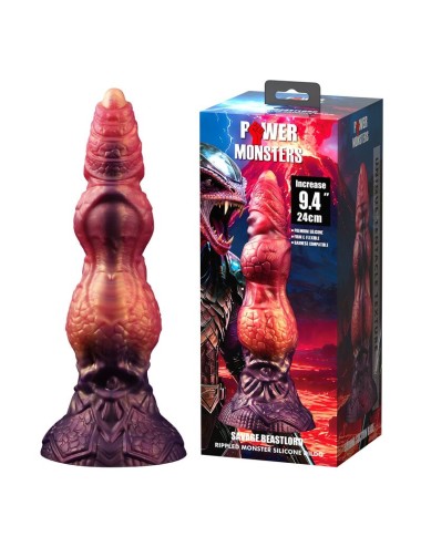 POWER MONSTERS - SAVAGE BEASTLORD TRICOLOR FANTASY GODEMICHET EN SILICONE 24 CM Ø 5 CM