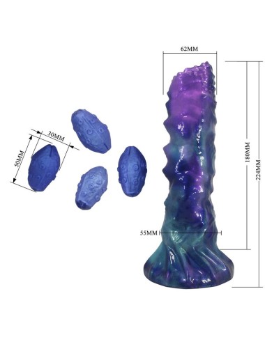 POWER MONSTERS - DUSKWAKER SENTINEL GONFLABLE TRICOLOR EN SILICONE, 23 CM Ø 5 CM