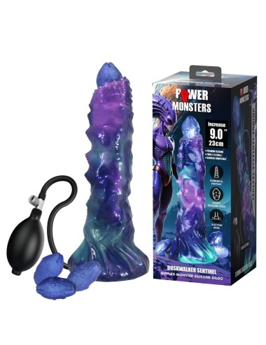 POWER MONSTERS - DUSKWAKER SENTINEL GONFLABLE TRICOLOR EN SILICONE, 23 CM Ø 5 CM