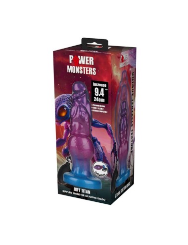 POWER MONSTERS - RIFT TITAN BICOLORE GONFLABLE EN SILICONE FANTASTIQUE 24 CM Ø 5 CM