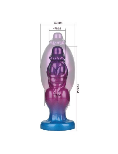 POWER MONSTERS - RIFT TITAN BICOLORE GONFLABLE EN SILICONE FANTASTIQUE 24 CM Ø 5 CM