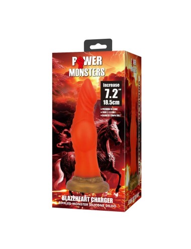 POWER MONSTERS - BLAZEHEART CHARGER FANTASY GODEMICHET EN SILICONE 18