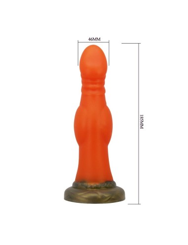 POWER MONSTERS - BLAZEHEART CHARGER FANTASY GODEMICHET EN SILICONE 18,5 CM Ø 4,5 CM