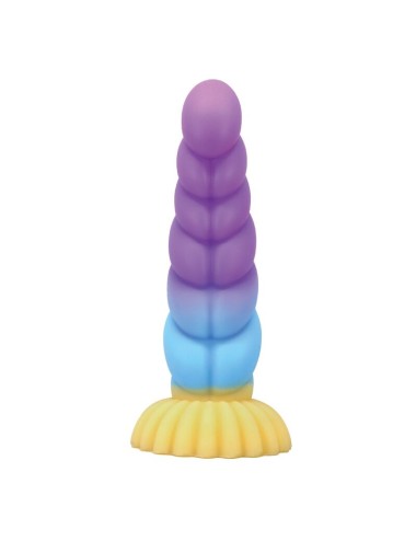 POWER MONSTERS - GODEMICHET EN SILICONE LICORNE TRICOLOR FANTASY 22 CM Ø 5 CM