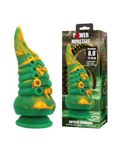 POWER MONSTERS - ABYSSAL COLOSSUS BICOLOR FANTASY GODEMICHET EN SILICONE 22,5 CM Ø 6 CM