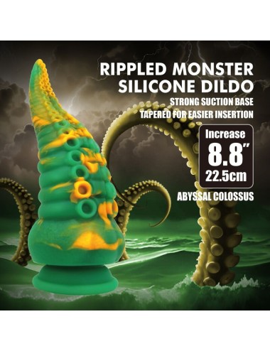 POWER MONSTERS - ABYSSAL COLOSSUS BICOLOR FANTASY GODEMICHET EN SILICONE 22,5 CM Ø 6 CM