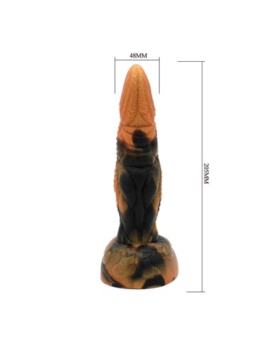 POWER MONSTERS - TYRANNOSAURE BICOLORE FANTASY GODEMICHET EN SILICONE 20,5 CM Ø 5 CM