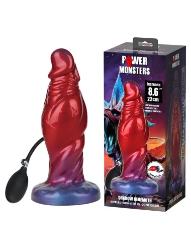 POWER MONSTERS - SHADOW BEHEMOTH GONFLABLE BICOLOR EN SILICONE FANTASY 22 CM Ø 5 CM