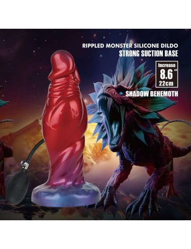 POWER MONSTERS - SHADOW BEHEMOTH GONFLABLE BICOLOR EN SILICONE FANTASY 22 CM Ø 5 CM