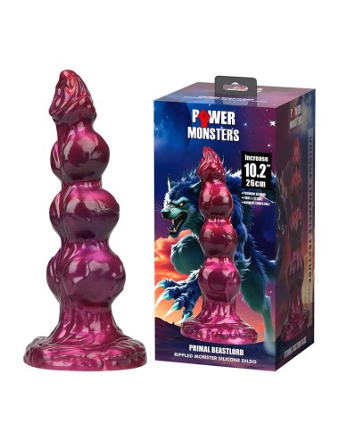 POWER MONSTERS - PRIMAL BEASTLORD GODEMICHET EN SILICONE TRANSLUCIDE ROSE FANTASTIQUE 26 CM Ø 5 CM