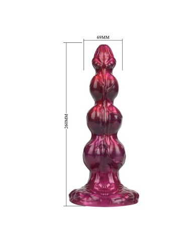 POWER MONSTERS - PRIMAL BEASTLORD GODEMICHET EN SILICONE TRANSLUCIDE ROSE FANTASTIQUE 26 CM Ø 5 CM