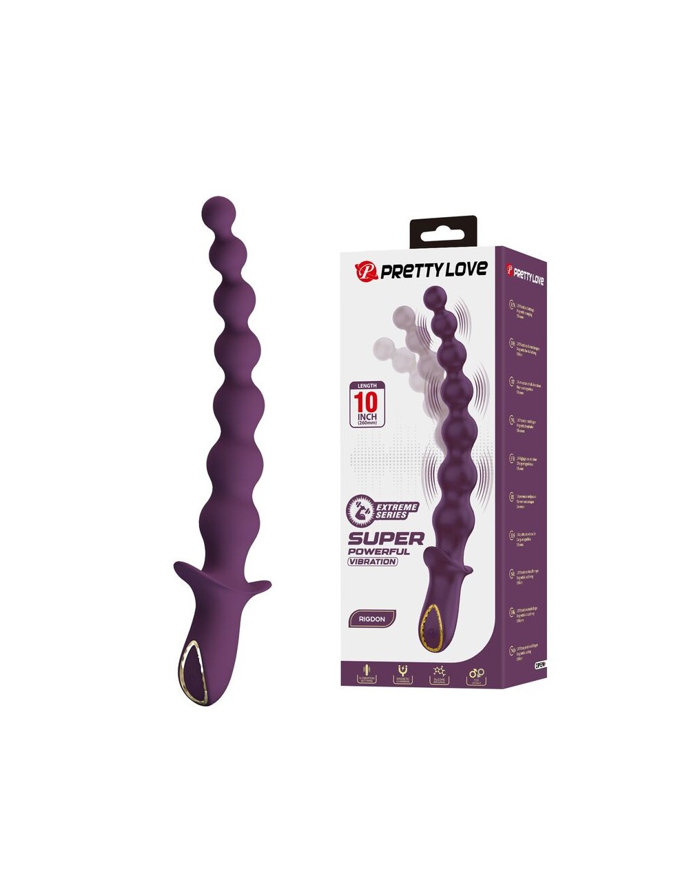 PRETTY LOVE - MADISON VIBRATEUR ANAL RECHARGEABLE 10 FONCTIONS