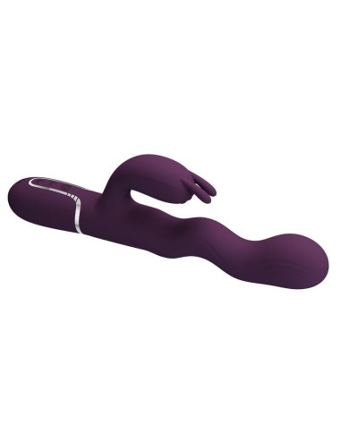 PRETTY LOVE - VIBRATEUR LAPIN LOURSEN AVEC MOUVEMENT DE POUSSÉE ET 7 MODES DE VIBRATION RECHARGEABLE PAR USB VIOLET