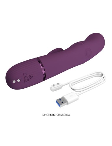 PRETTY LOVE - ZACH VIBRATEUR LAPIN RECHARGEABLE À POUSSER 5+5 FONCTIONS