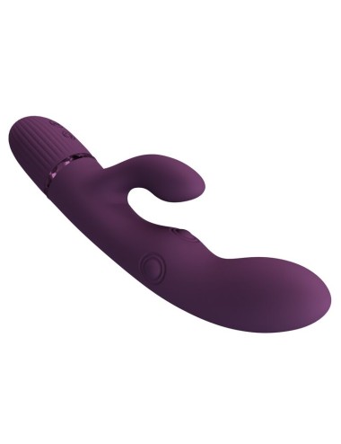 PRETTY LOVE - ZACH VIBRATEUR LAPIN RECHARGEABLE À POUSSER 5+5 FONCTIONS