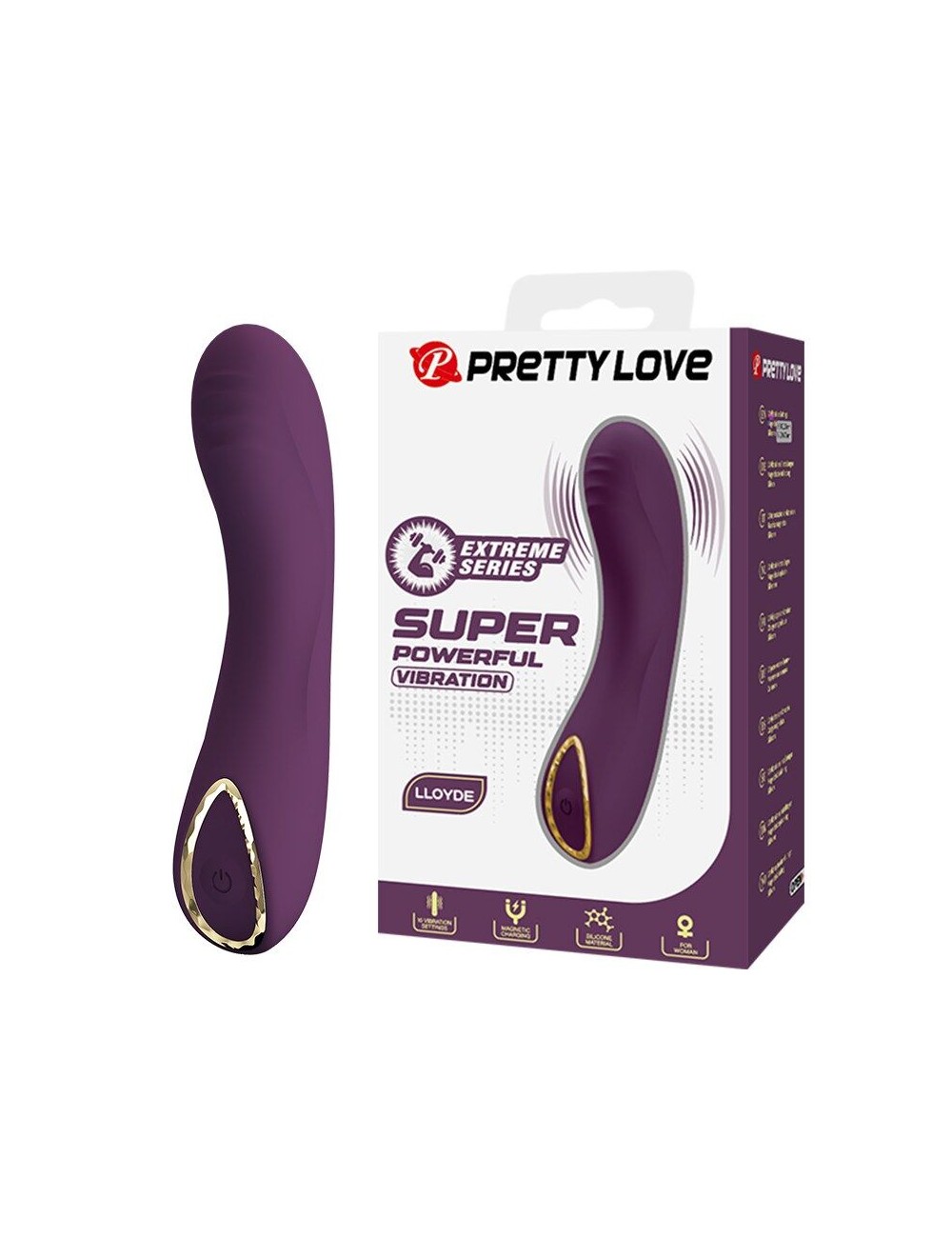 PRETTY LOVE - VIBRATEUR RECHARGEABLE LLOYDE 10 FONCTIONS VIOLET