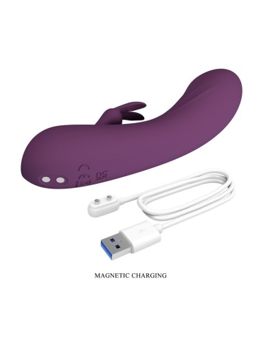 PRETTY LOVE - LANDYN VIBRATEUR LAPIN RECHARGEABLE 10 FONCTIONS VIOLET
