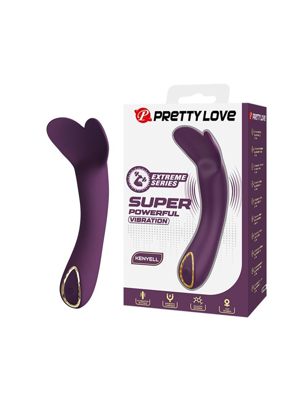PRETTY LOVE - VIBRATEUR RECHARGEABLE KENYELL 10 FONCTIONS VIOLET