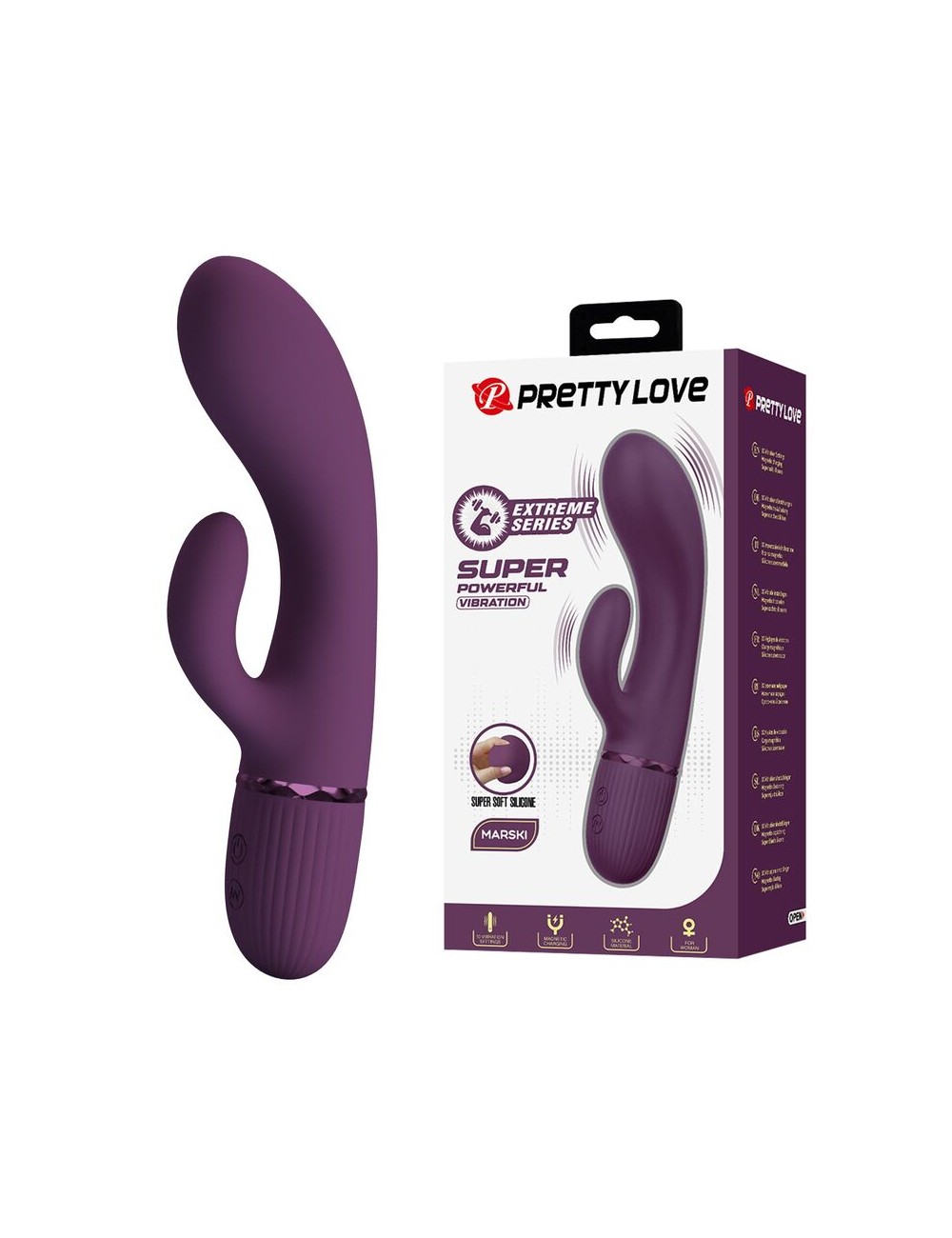PRETTY LOVE - MARGIE VIBRATEUR LAPIN RECHARGEABLE 10 FONCTIONS VIOLET