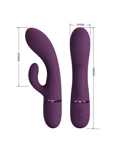PRETTY LOVE - MARGIE VIBRATEUR LAPIN RECHARGEABLE 10 FONCTIONS VIOLET