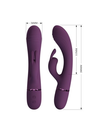 PRETTY LOVE - ROCCO VIBRATEUR LAPIN RECHARGEABLE 10 FONCTIONS VIOLET