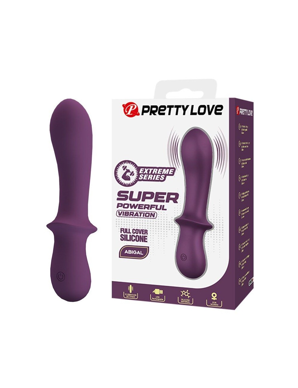 PRETTY LOVE - VIBRATEUR RECHARGEABLE ABIGAIL 10 FONCTIONS VIOLET