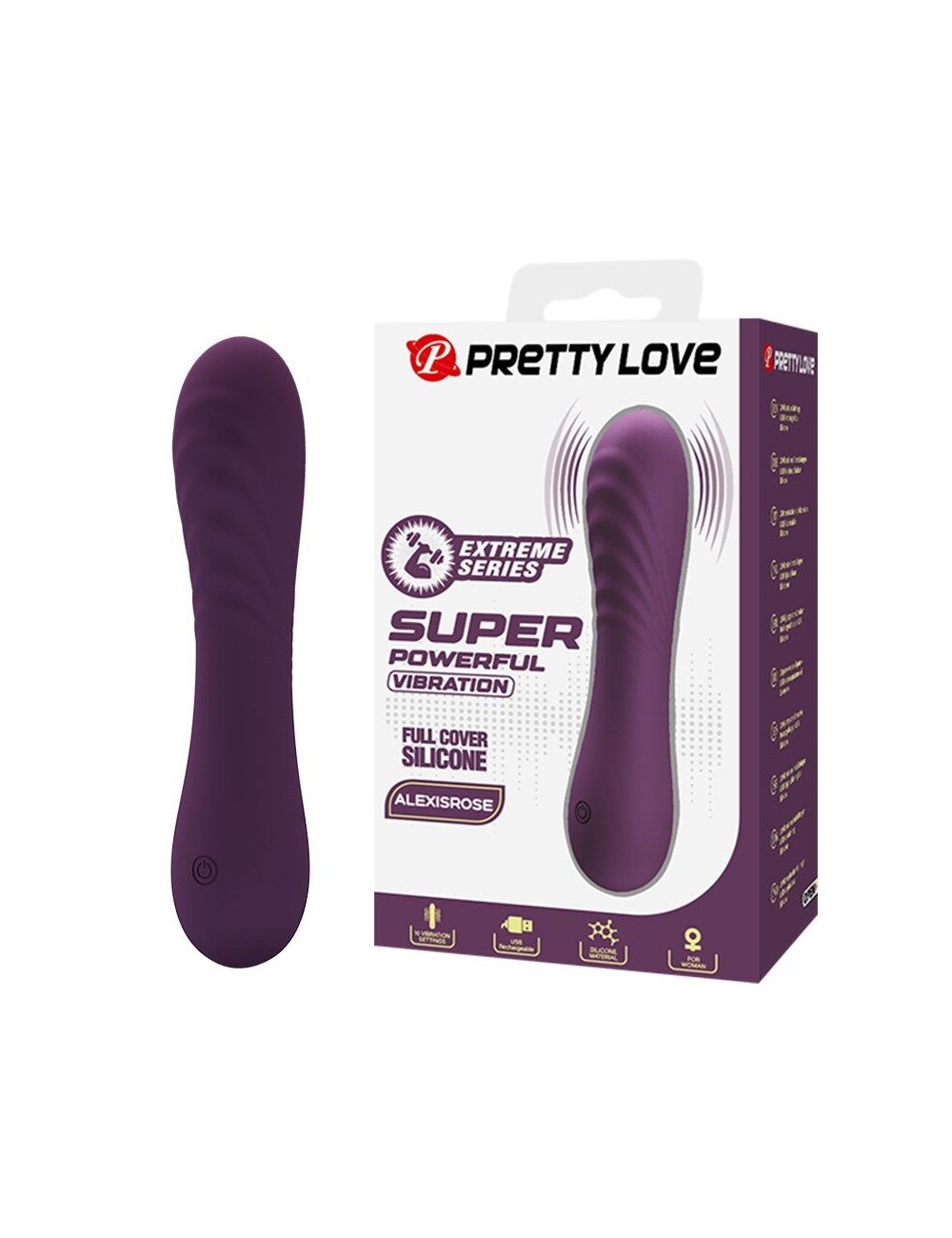 PRETTY LOVE - VIBRATEUR RECHARGEABLE ALEXISROSE 10 FONCTIONS VIOLET