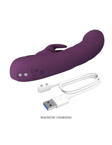 PRETTY LOVE - VIBRATEUR LAPIN RECHARGEABLE HARPER 10 FONCTIONS VIOLET