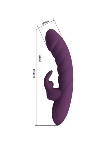 PRETTY LOVE - VIBRATEUR LAPIN RECHARGEABLE HARPER 10 FONCTIONS VIOLET