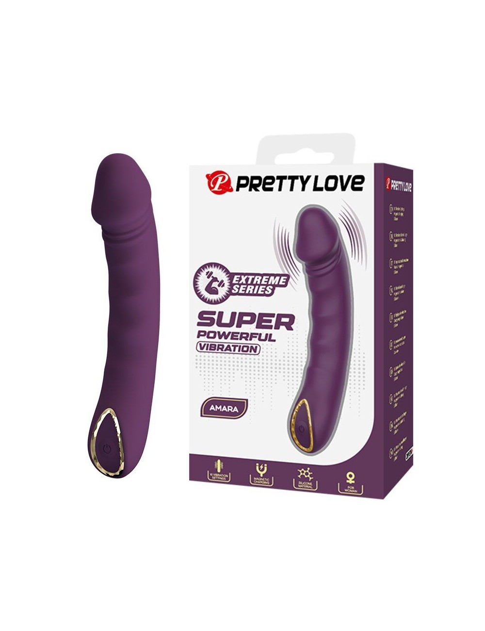 PRETTY LOVE - VIBRATEUR RECHARGEABLE AMARA 10 FONCTIONS VIOLET