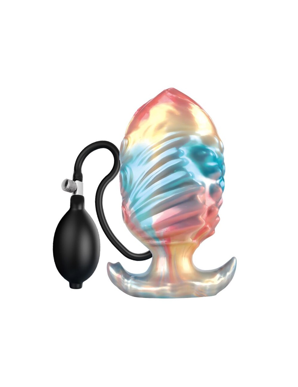 POWER MONSTERS - PLUG ANAL GONFLABLE TRICOLOR EBON LEVIATHAN 18 CM