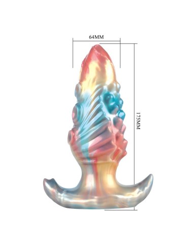 POWER MONSTERS - PLUG ANAL GONFLABLE TRICOLOR EBON LEVIATHAN 18 CM