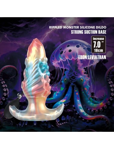 POWER MONSTERS - PLUG ANAL GONFLABLE TRICOLOR EBON LEVIATHAN 18 CM